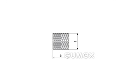 Quadratisches mikroporöses Silikonprofil, 5x5mm, Dichte 150kg/m3, EN 45545-2, -60°C/+230°C, grau, 